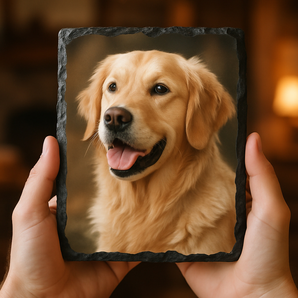 Four-Legged Memories Collection — custom photo slate printed on natural slate by Albritton's Art™